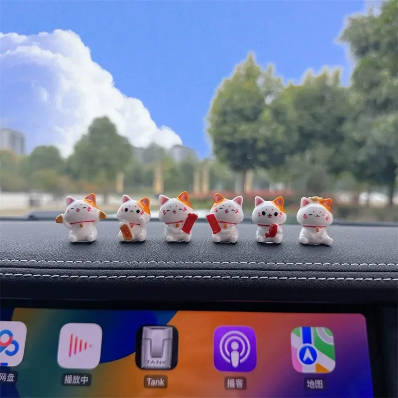 자동차 부 고양이 귀여운 장식 센터 콘솔 자동차 인테리어 장식, 새로운 장식, 자동차 걸이 액세서리, 6 개, 8 개