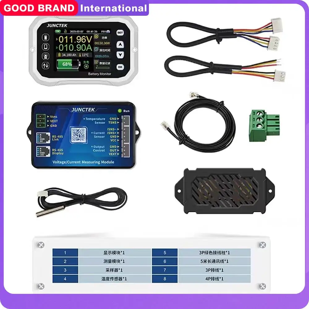 Battery Monitor Tester 120V 100/400/600A Voltage Current Tester Capacity Indicator RV Battery VA Coulomb Meter KH110F/140F/160F