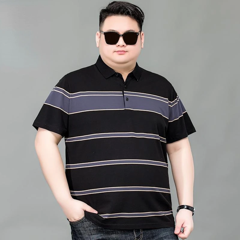 

2023 Summer Cotton Polo Shirts Men Fashion Casual Plus Size Polo Shirt Clothing Male Big Size Loose Shirts Breathable Tops Y73