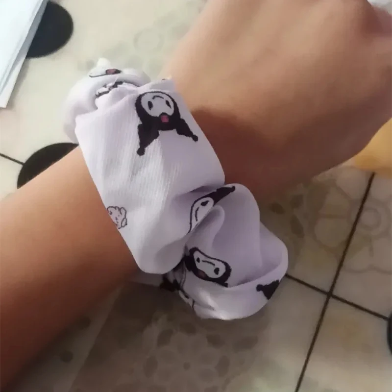 Sanrio ahoj kočička velký střevo vlasy prsten kawaii kuromi cinnamoroll elastická guma pás vlasy pás culík držák ornamenty