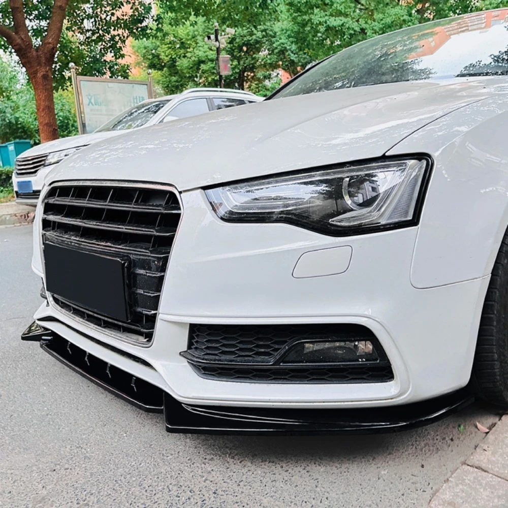아우디 A5 S5 8T S-라인 2012-2017 페이스리프트 프론트 범퍼 립 스포일러 스플리터 밸런스 익스테리어 튜닝 트림 액세서리 바디 키트