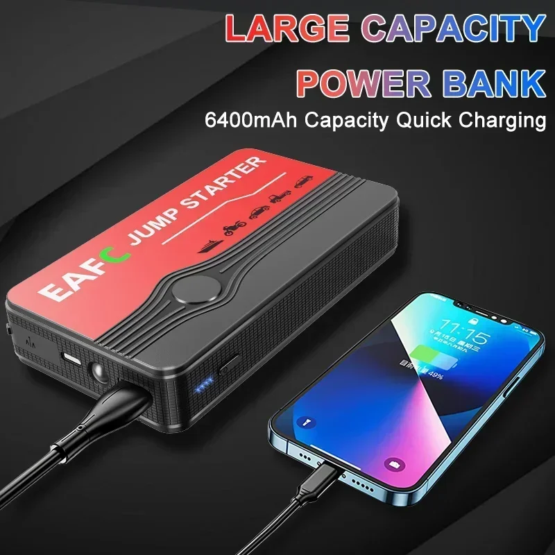 Power Bank 2000A/1200A/600A 12V Car Battery Jump Starter 5