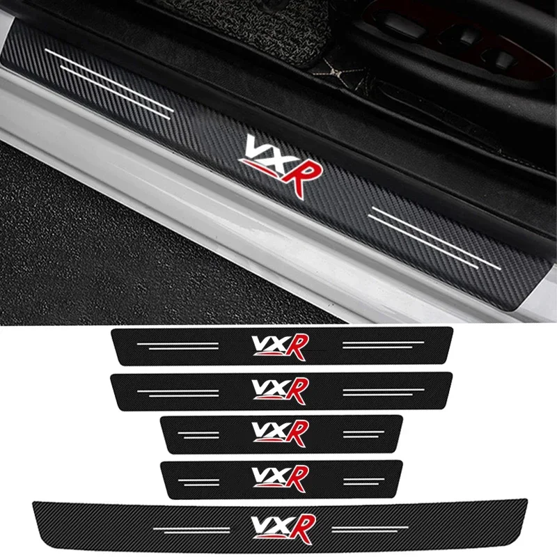 Car Door Sill Stickers Threshold Anti-Scratch Decals with VXR Logo