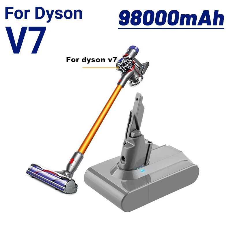 Original Dyson V7 Battery 21.6V 98000mAh Li lon Rechargeable Battery