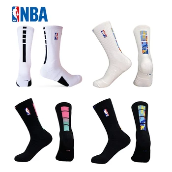 Miniso NBA 농구 양말, 긴 양말, 내마모성 미끄럼 방지, 라이브 운영 훈련, 두꺼운 루프 통기성 스포츠 양말