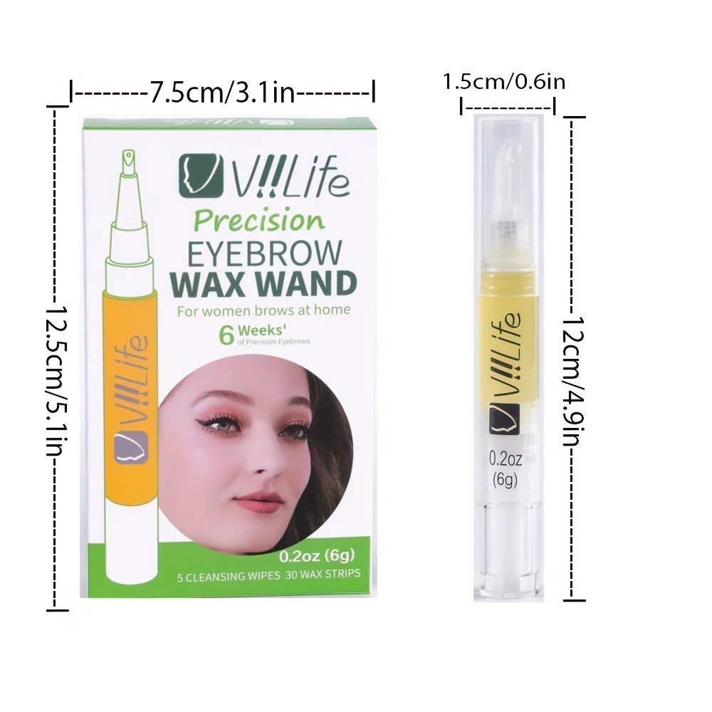1pc Viilife Gentle Hair Removal Wax for Sensitive Skin, Fast-Acting Soft Wax for Eyebrow and Upper Lip,Suitable for Body, Cheeks 2