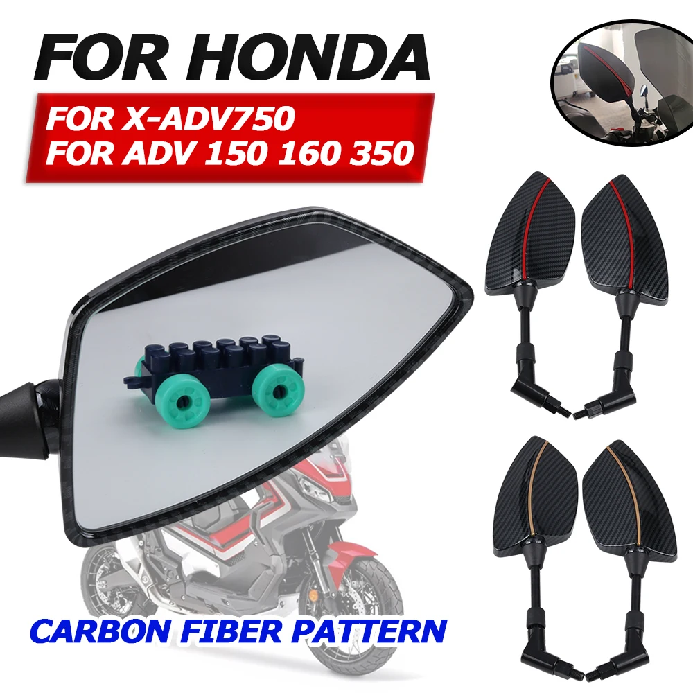 Motorcycle Side Rear View Mirrors White Rearview Mirror For Honda X