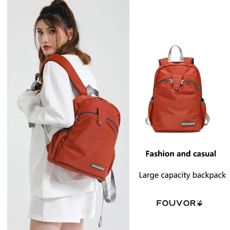 Fouvor Fashion Oxford Computer Backpack for Women Large Outdoor Zipper Travel Bags Canvas Multifunctional School Bags 2587-11 2