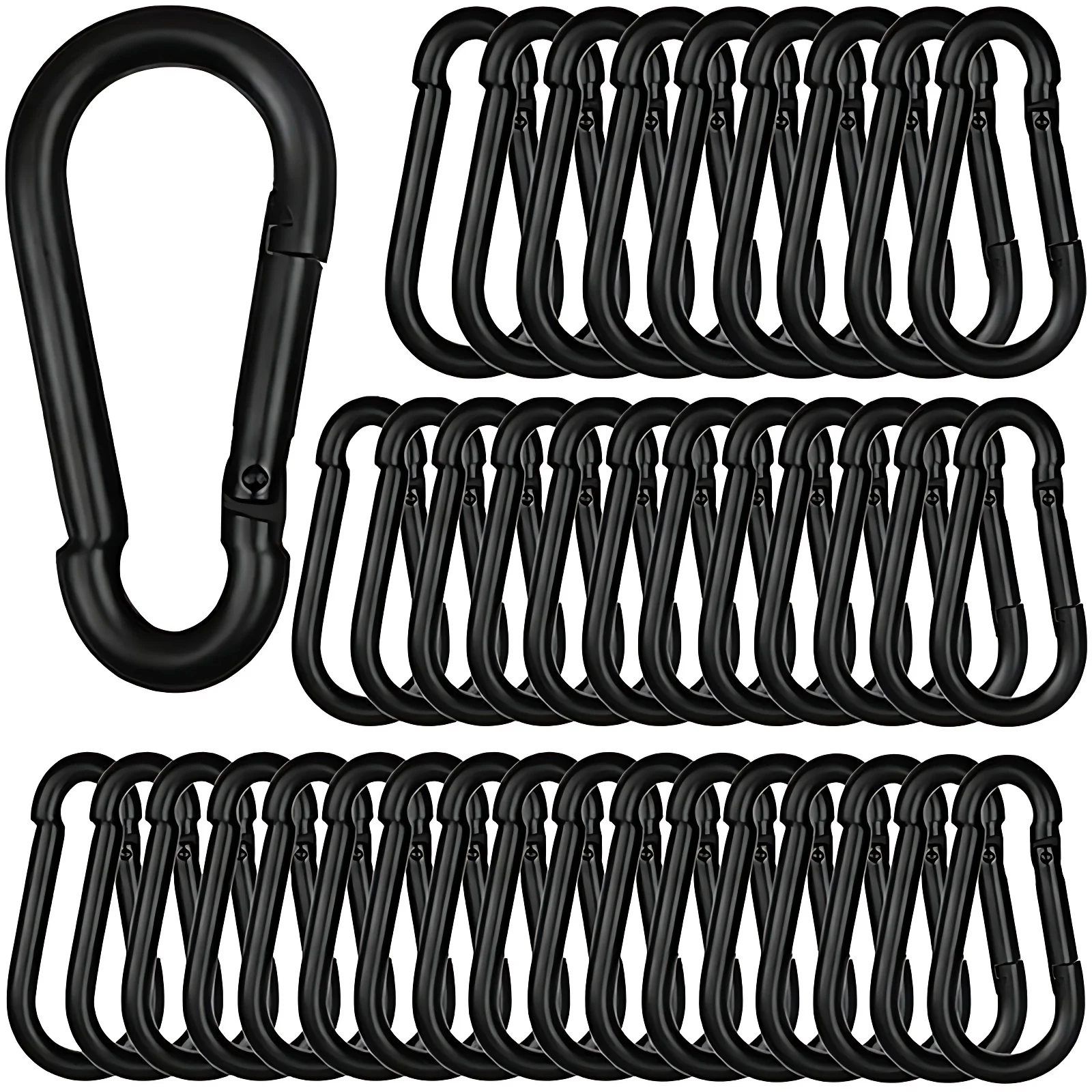Description Picture 2 of item5/10/20PCS Aluminum Carabiner Key Chain Clip Outdoor Camping Keyring Snap Hook Water Bottle Travel Kit Climbing Accessories