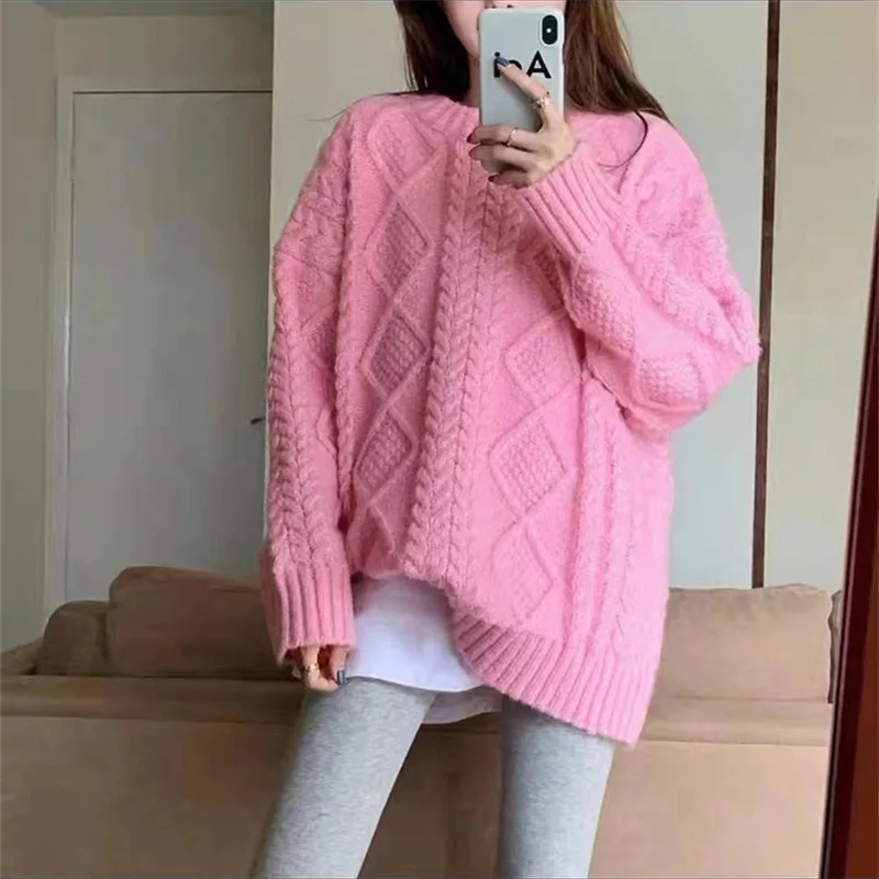 Women Thick Long Sleeve Sweater Tops Autumn Winter