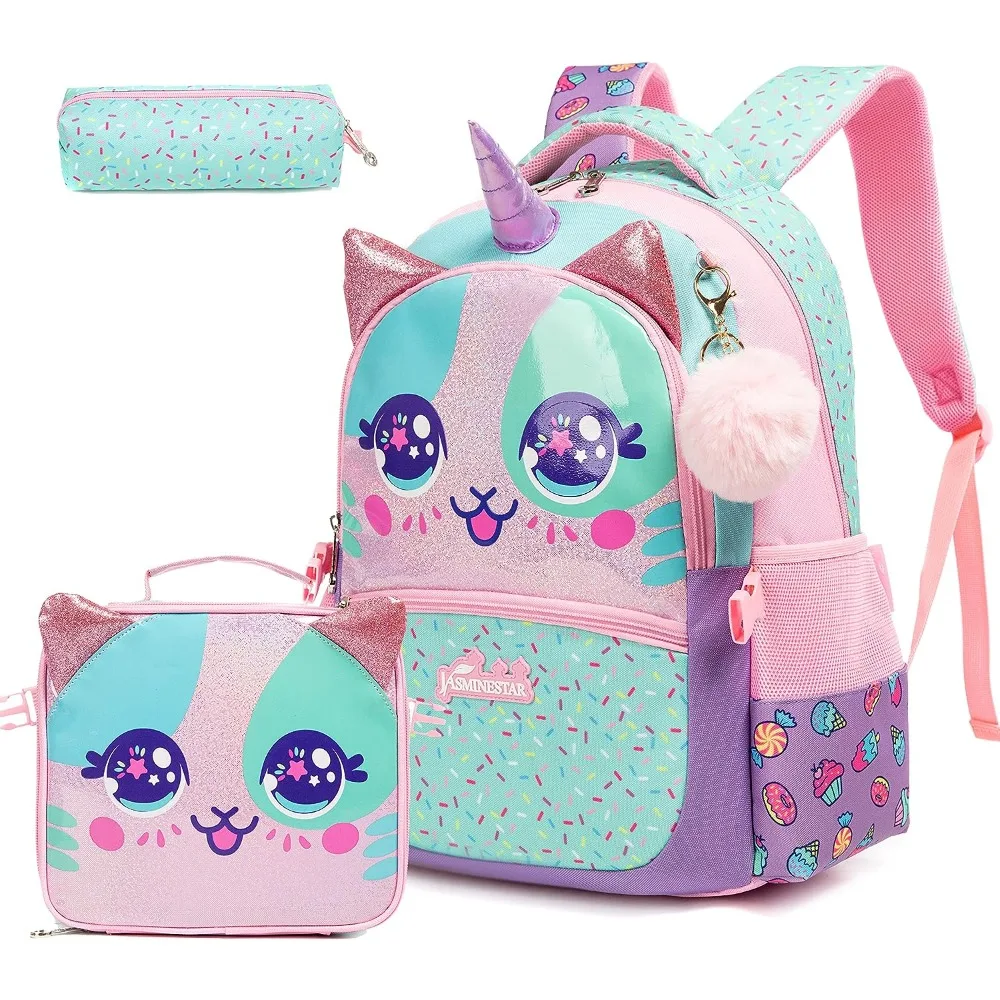 Kids Backpacks for Girls School Bag with Lunch Box School Backpack for Girls Set Cute Bookbag for Kindergarten backpack for kids