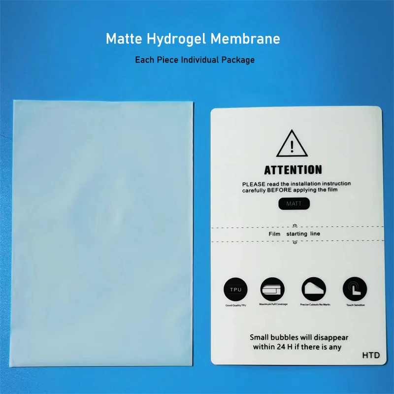 Vormir 100pcs Matte Hydrogel Sheets for Hydrogel Screen Protector Machine SS 890c Gaming Mobile Phone Front Glass Membrane Film