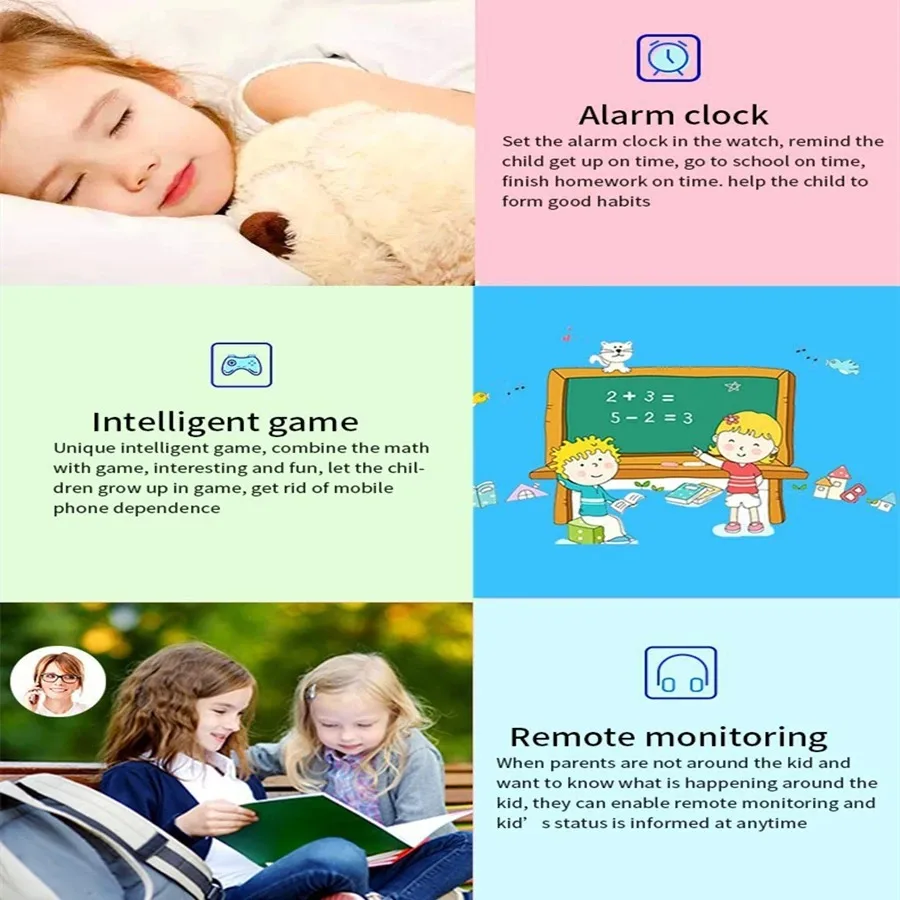 Q19 Kids Smart Watch Kids 2g Sim Card Smartwatch For Children Sos Call Phone Camera Voice Chat Photo Boy Girl Gift Color Screen 6