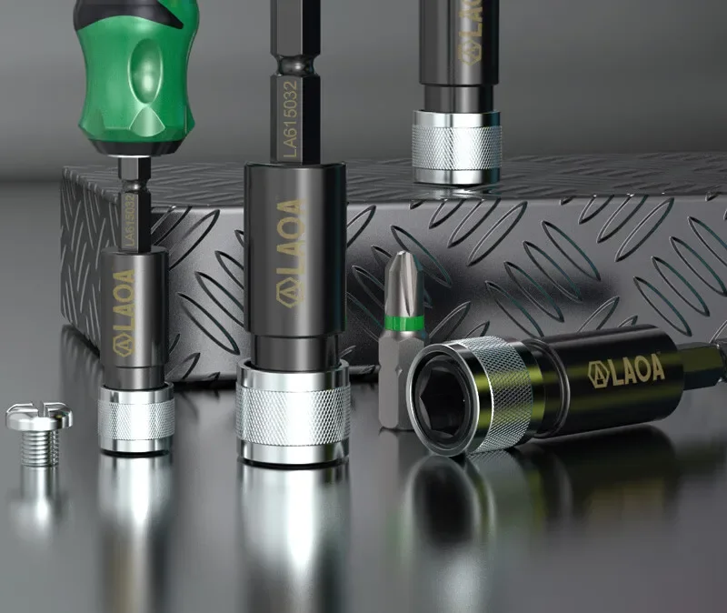 LAOA Schraubendreher-Bit-Adapter Elektrischer Bohrer-Verbindungsstab Schnellwechsel-Verbindungsstab Bit-Verlängerungsstab – Detail 2