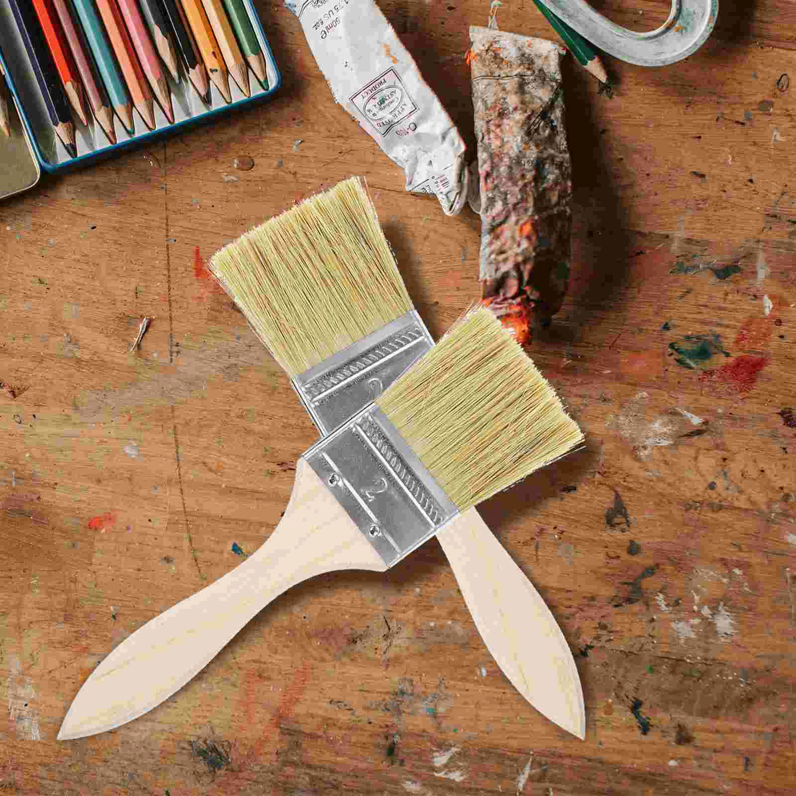 

Paint Brushes Durable Wooden Handle Bristle Premium Painting Tool Brush for Furniture Home Wall Painting