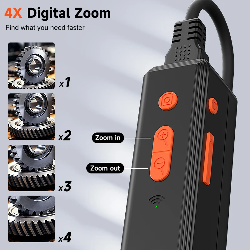 WiFi Borescope 3.9mm 8mm 1080P Camera for iOS/Android Wireless Waterproof Endoscope Split Design Rigid Cable for Inspection Pipe 5