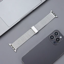 Premium Metal Bracelet Strap for Apple Watch - Sleek and Stylish Watchband for Men (Silver)