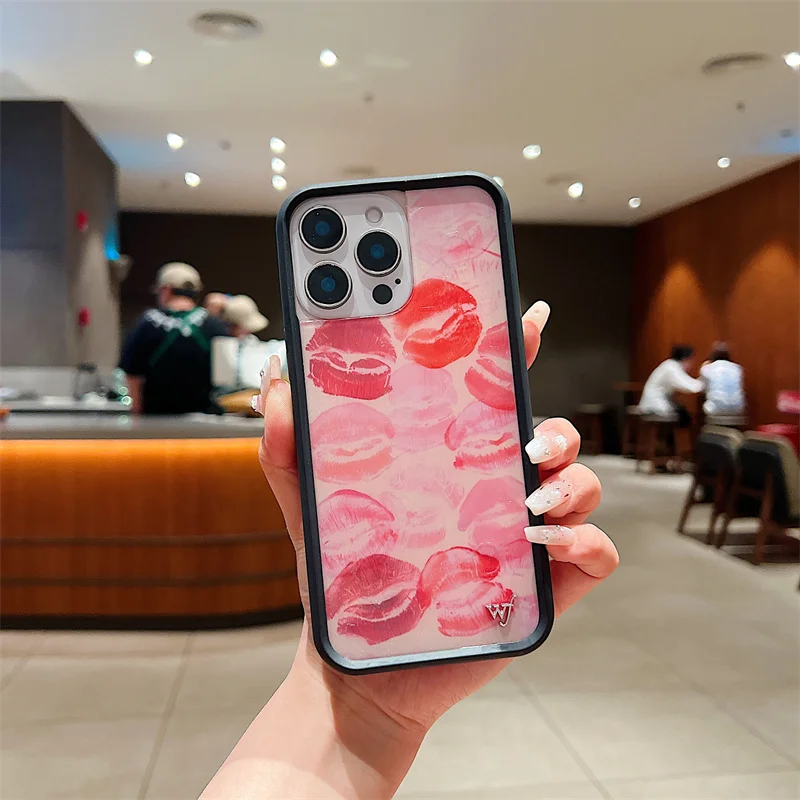 Wildflower 3D I Love Me fashion sexy girl Lipstick Lips wf