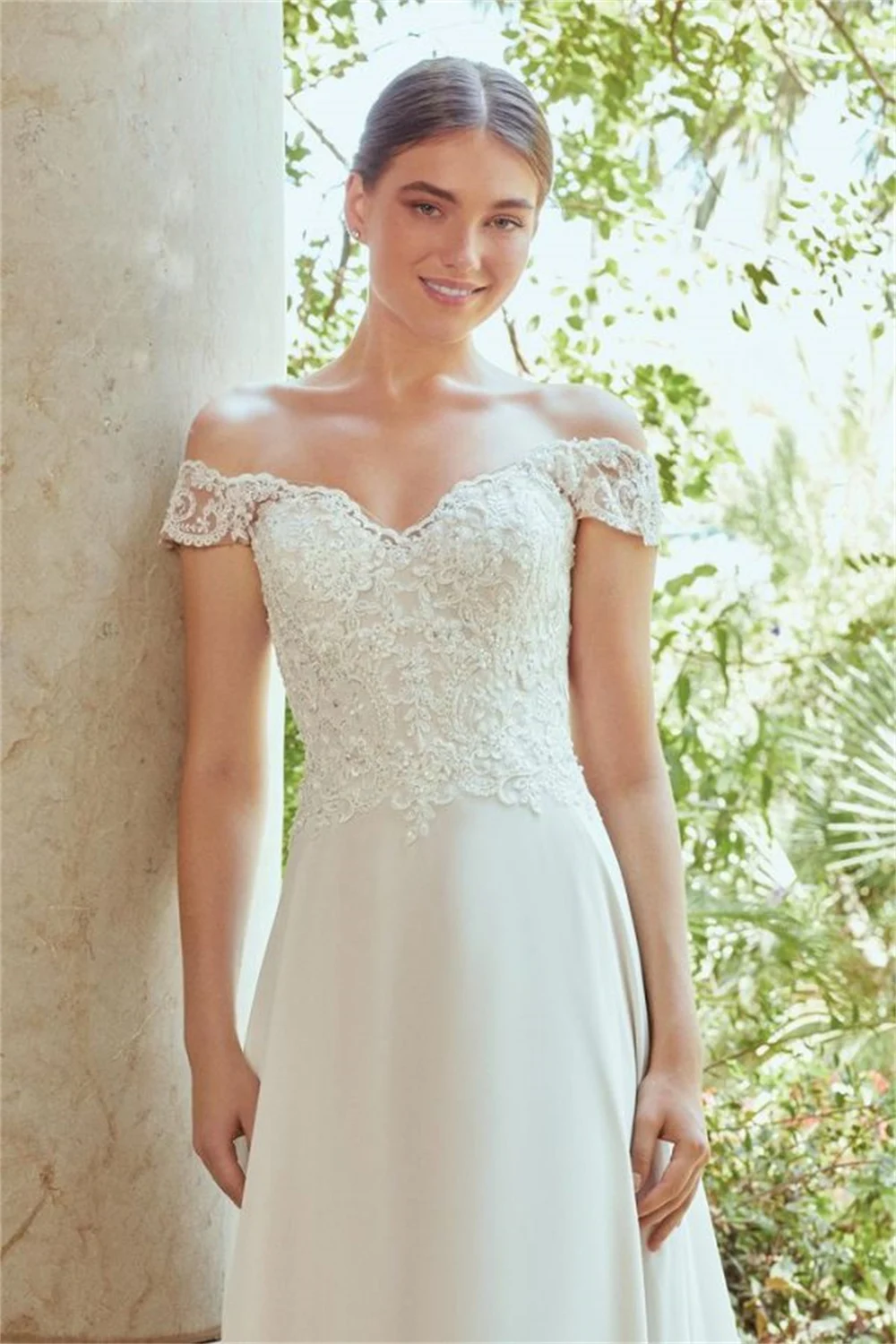 Vestidos De Novia Boho Wedding Dress Off The Shoulder Vintage Women Bride To Be Bridal Gowns Chiffon Sweetheart Bride Dresses short wedding dresses