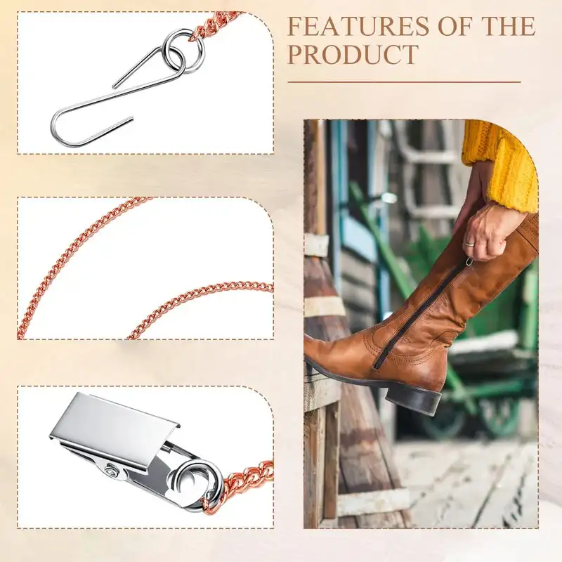 Description Picture 5 of itemZipper Helper for Dress and Boots Zipper Puller Helper Zip Aid Tool with Hook Zipper Chain Fine Button Chain Garment Zipper
