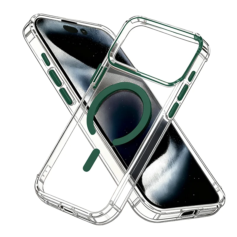 Ultra Slim Luxury Magnetic Shockproof Phone Case for iPhone 17 Air 16e 15 14 13 Pro Max for Magsafe Wireless Charge Cases Cover