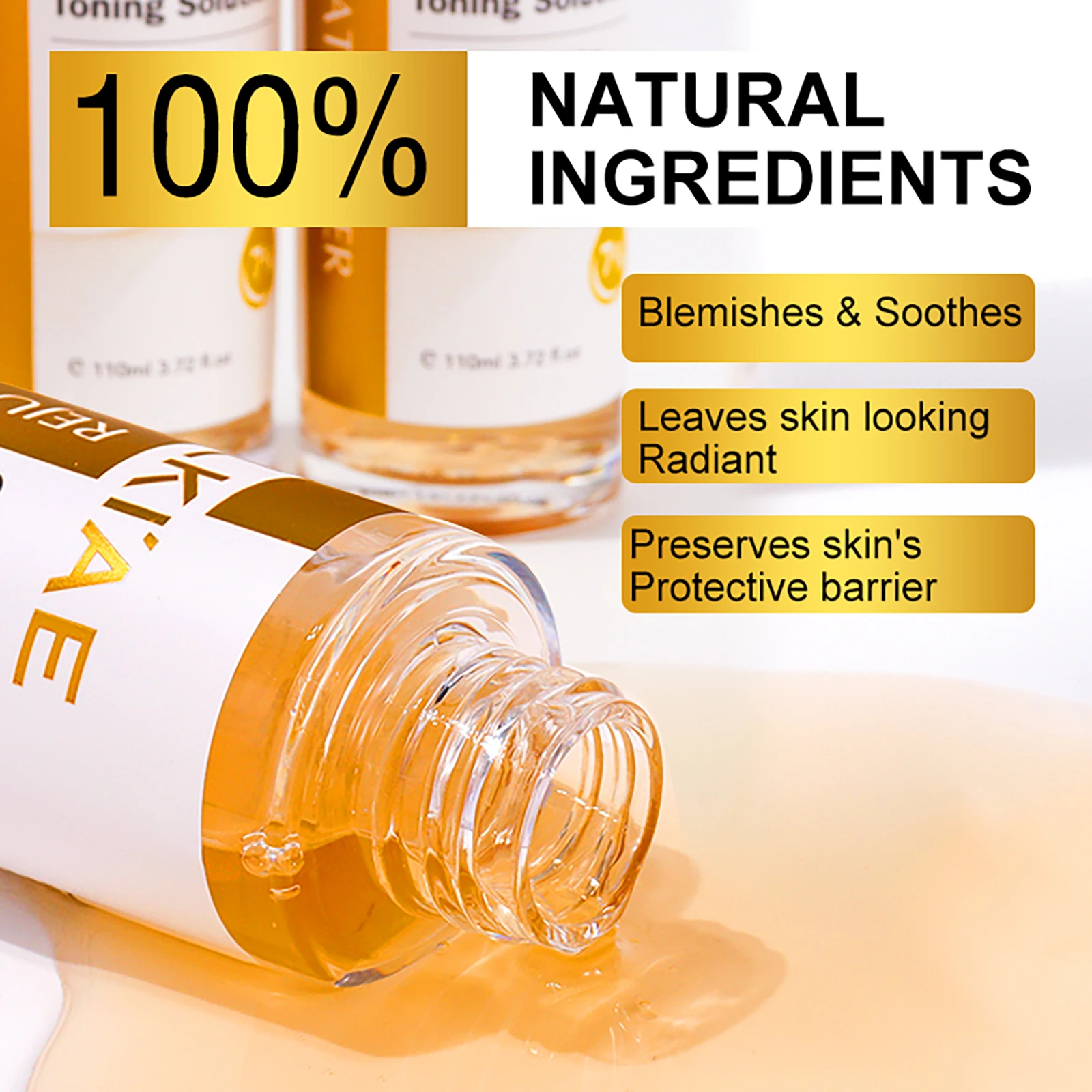 LKIAE Glycolic Acid Brightening Skin Care Set, Reduce Dark Spots, Unclog Pores, Clean Skin, Whitening Kit For All Skin Types