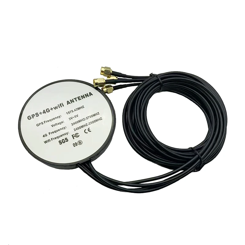 GPS 4G WIFI 4G 4 in 1 Combined Car Antenna Dual LTE Magnetic Adsorption Outdoor Waterproof Cabinet Chassis SMA Male RG174 Cable