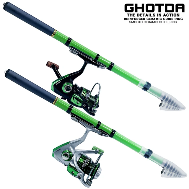 Complete Kit Ocean Rock Fishing Combo 5.5:1 Metal Spool Spinning Reel with  1.5m-3m Fishing Rod Spincasting Rod and Reel Set - AliExpress