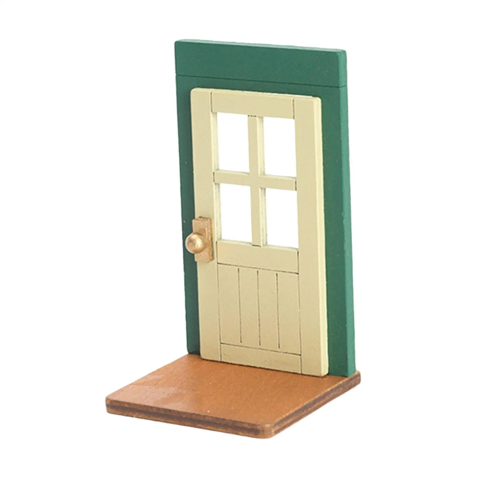 Dollhouse Miniature Door Simulation Dollhouse Door Girls Ornaments Scenery Supplies Dollhouse Door Dollhouse Miniature Wood Door