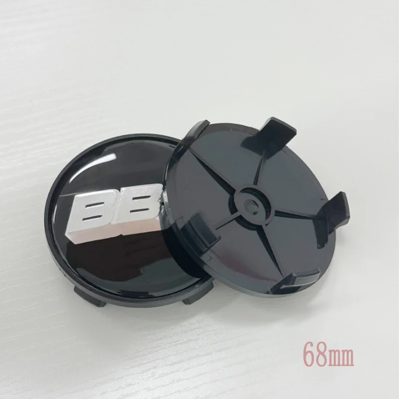 4 Pz/Set 68Mm Nero Argento Per Bbs Logo Badge Emblem Auto Styling Wheel Center Hup Cap Car Retrofit Accessori Auto Decorativi