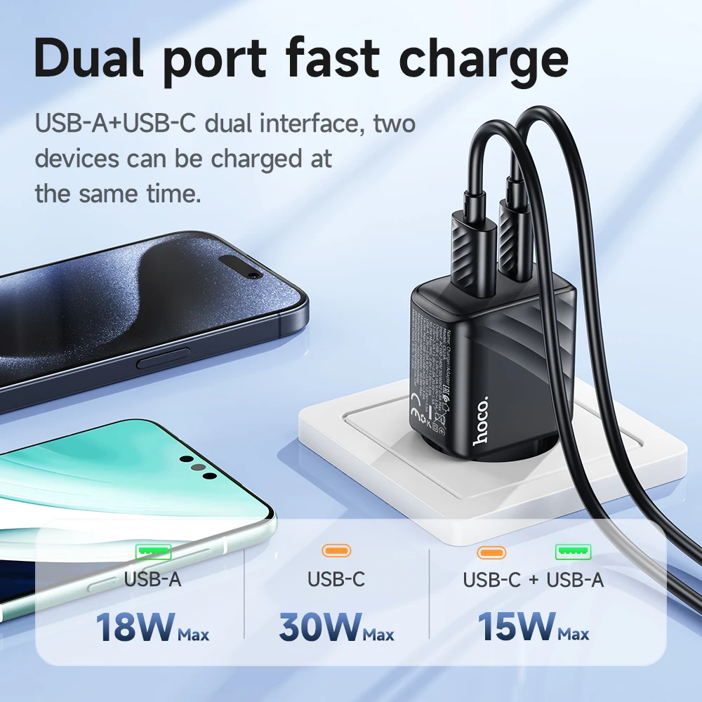 รูปสินค้า อะแดปเตอร์ชาร์จ GaN 30W ชาร์จเร็ว PD 3.0 QC4.0 สำหรับมือถือและแท็บเล็ต