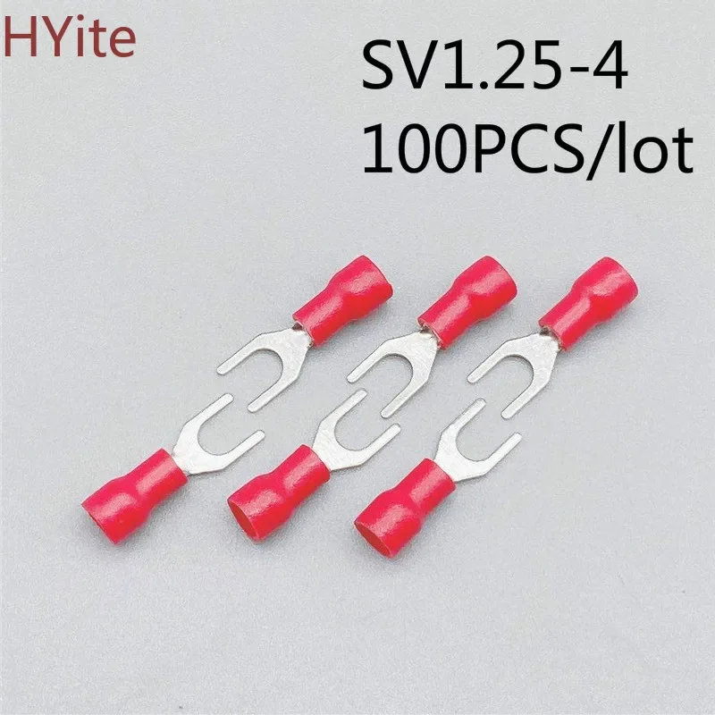 100pcs Red Assorted Insulated Spade Fork Wire Elec... – Vicedeal