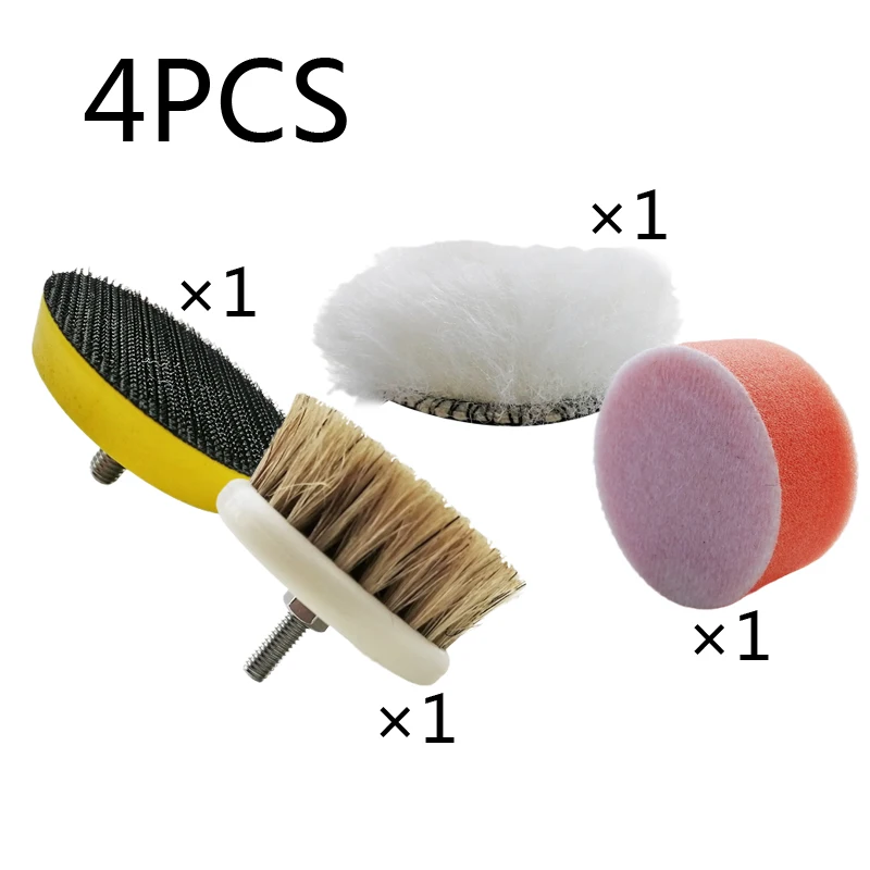 4 PCS Accessories, Brush Head Bristle Sponge Wool Brush Head For DOOGALKAI KAI624 K625 K626 Electric Shoe Polisher Accessories 2