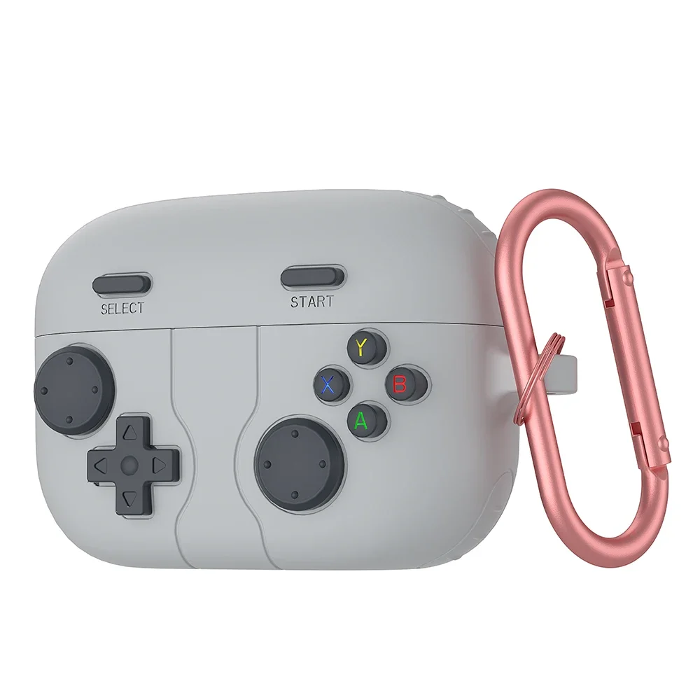 Cute 3D GamePad Cartoon Earphone Case - Silicone Shockproof Cover with Hook