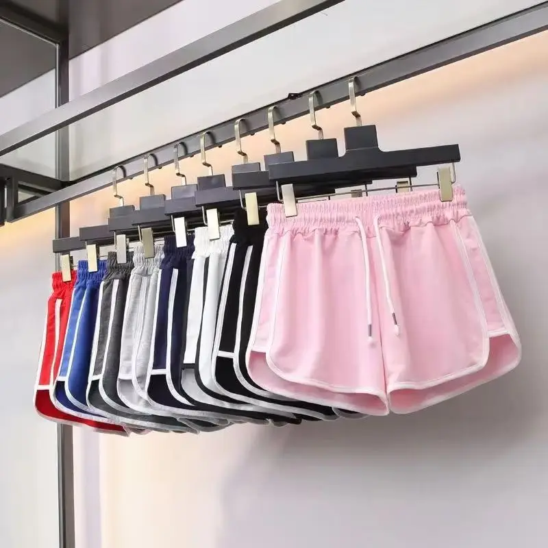 캐주얼 레이디 반바지 여성 체육관 운동 반바지 코튼 짧은 바지 하이 웨이스트 블랙 여성 반바지 여성 반바지 스포츠 팜므 여성 반바지