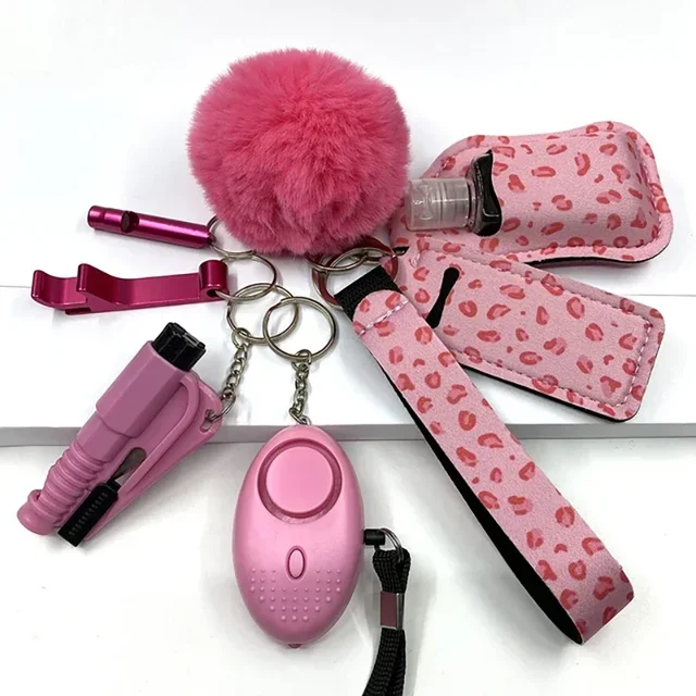 Self Defense Security Keychain Set Safety Key Ring Full Set With Personal Alarm Protective Keychain Accessories For Women Girls 3