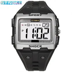 Enhanced Men's Waterproof Sports Watch with Night Glow and Large Display (Silvery)