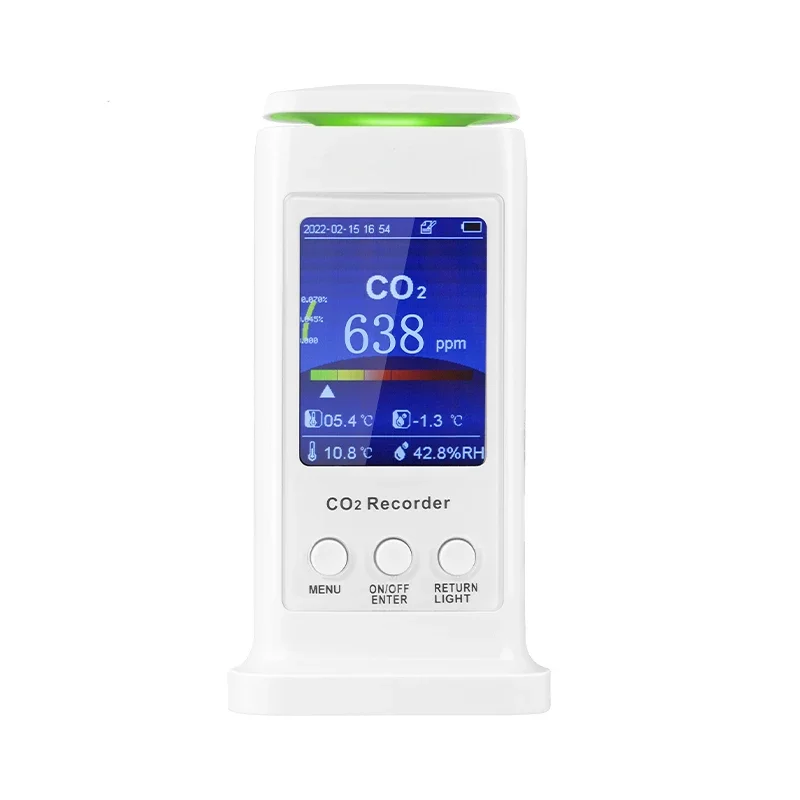 

VC260D CO2 Monitor with USB Temperature and Humidity Air Quality Tester 3 In 1 Carbon Dioxide Recorder
