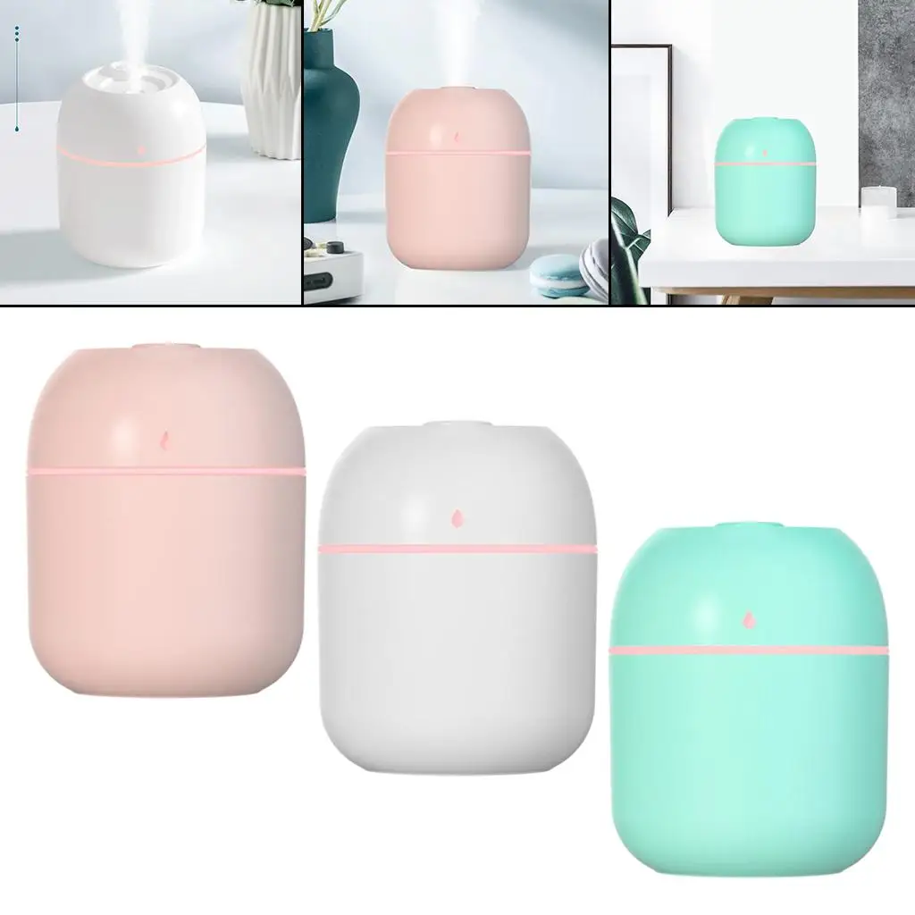 USB Essential Ultrasonic Humidifier LED Light Cool Mist Premium Humidifying Fragrances Auto Shut-Off for Office 