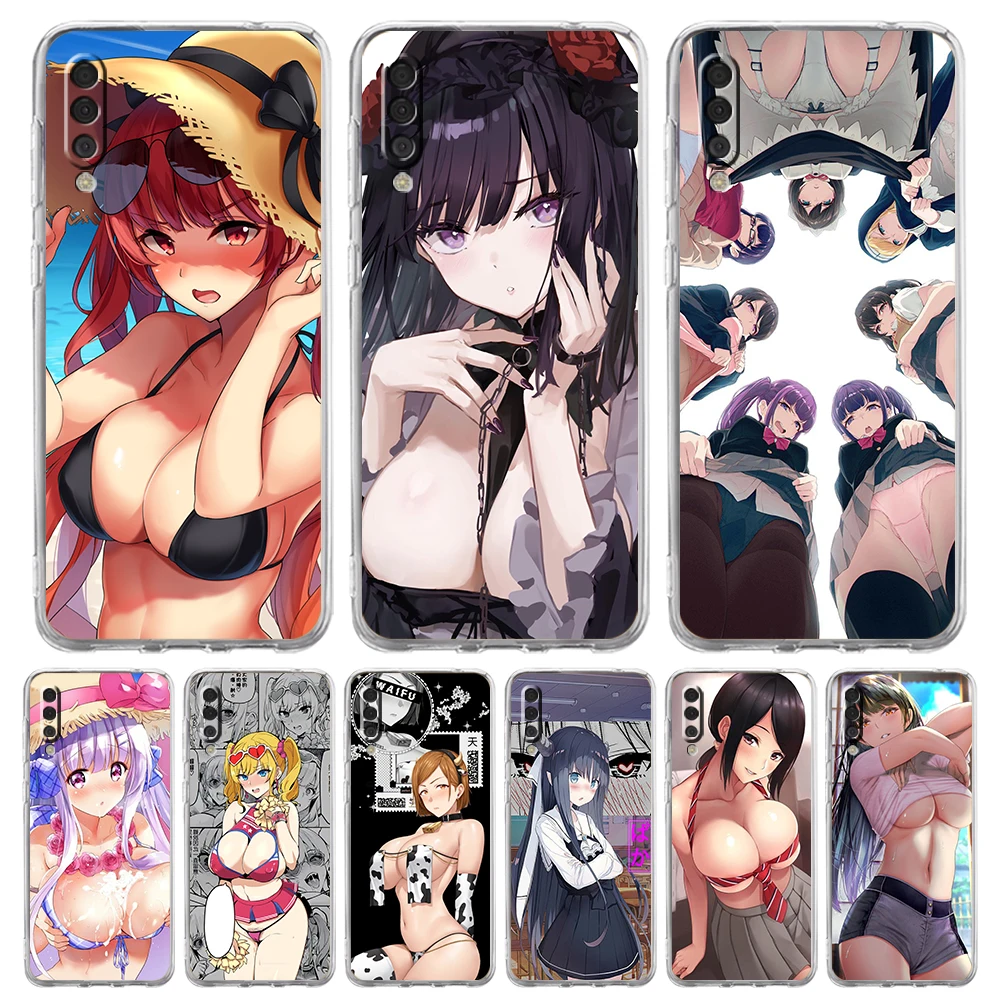 

Hentai Harajuku Anime Girl Luxury Transparent Phone Case for Samsung Galaxy A12 A02 A03S A50 A70 A40 A10 A20 A30 Silicone Shell