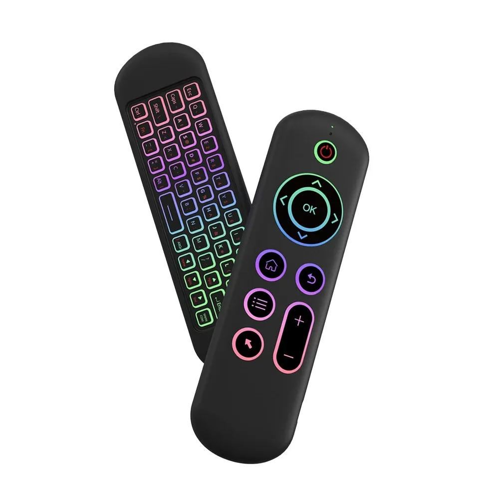5.2, Mini teclado, voz, retroiluminado, controle remoto,