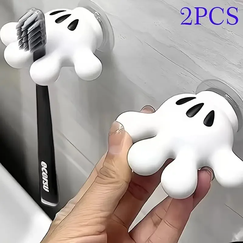 2Pcs Palm Hooks-Versatile Suction Cup Holder for Toothbrushes Cables & Towels Perfect Craft Gift Set for Birthdays New Year