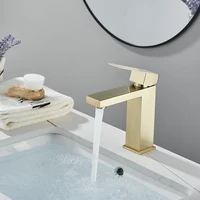 Bathroom Basin Faucet Deck Mount Basin Sink Tap Hot Cold Water Mixers Single Handle Washbasin Crane Stainless Steel 4