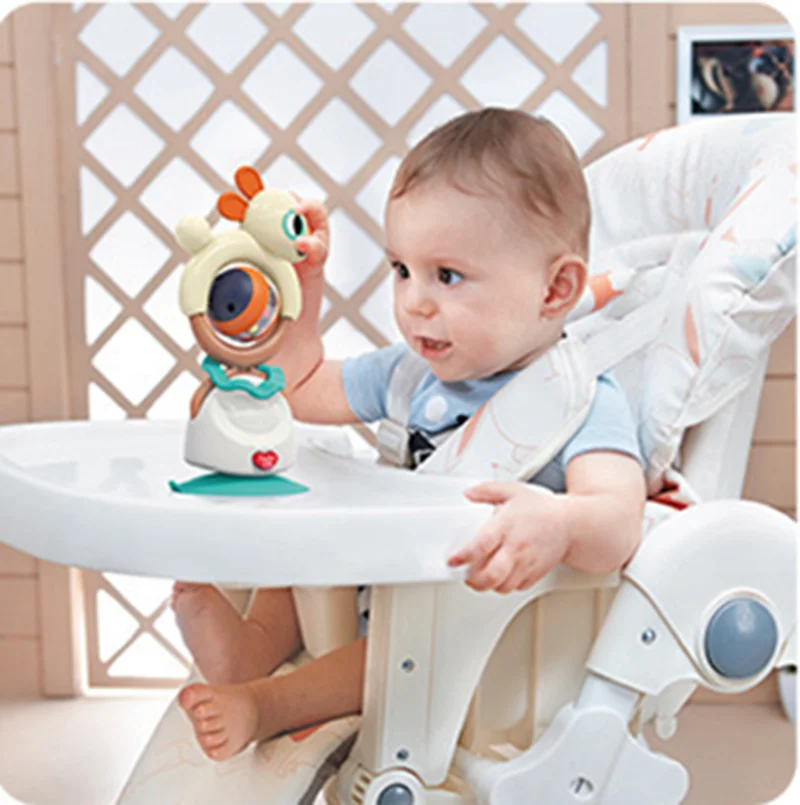 

Suction Cup Spinner Toy Sensory Toys for Baby Toddlers Infant Teether Relief Stress Educational Windmill Rotating Rattle Bath to