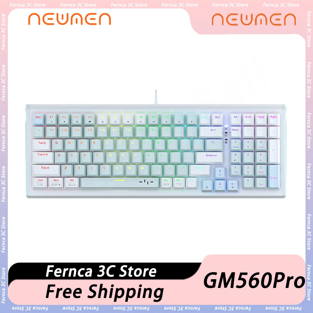 

Newmen GM560Pro Mechanical Keyboard Magnetic Switch 8K RT Alloyprocess Low Delay RGB Hot Swap Gaming Keyboard Pc Gamer Varolant