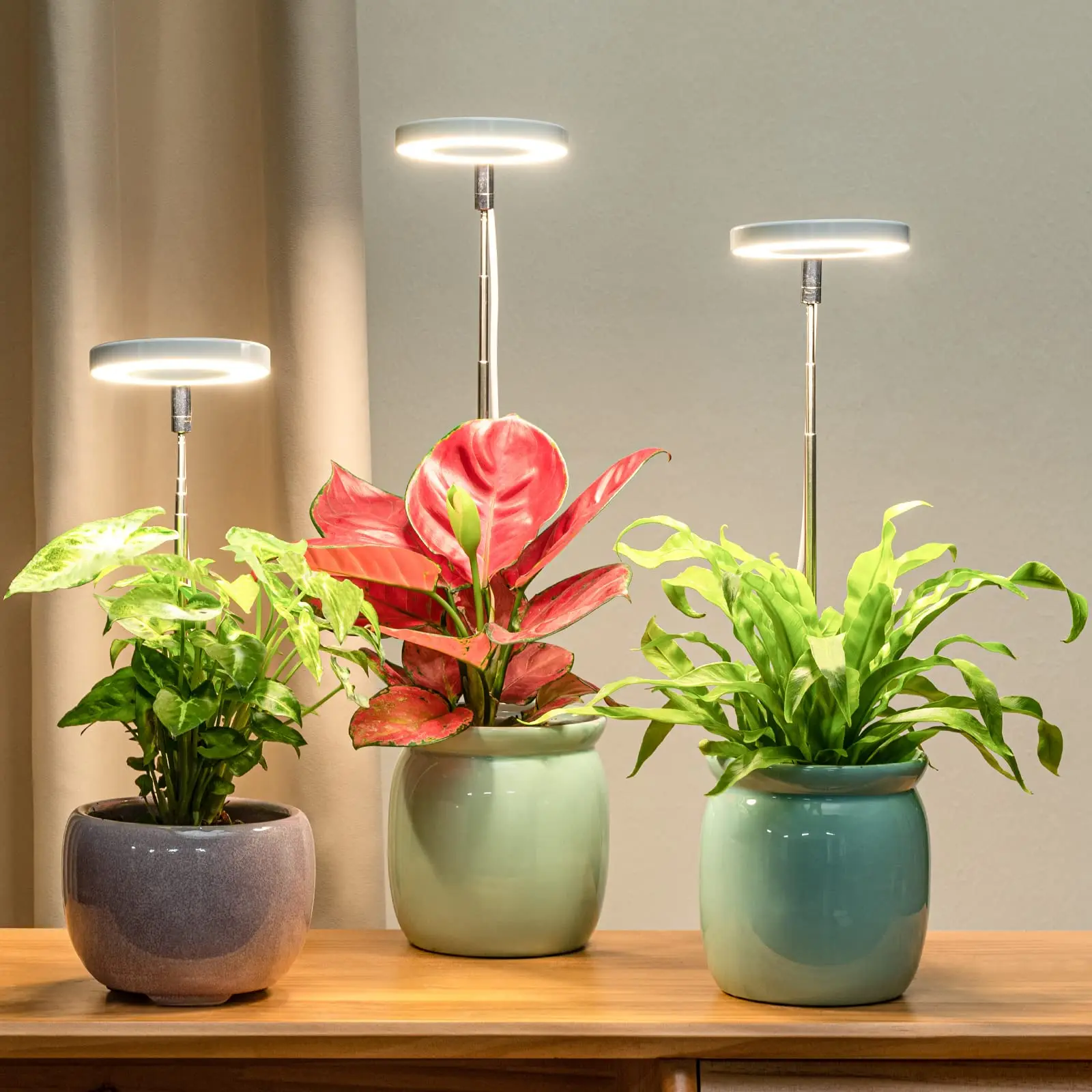 LED Grow Lamp Full Spectrum Fill Light For Indoor Plants Adjustable Height 3/9/12H Timer 10-Level Dimming For Garden
