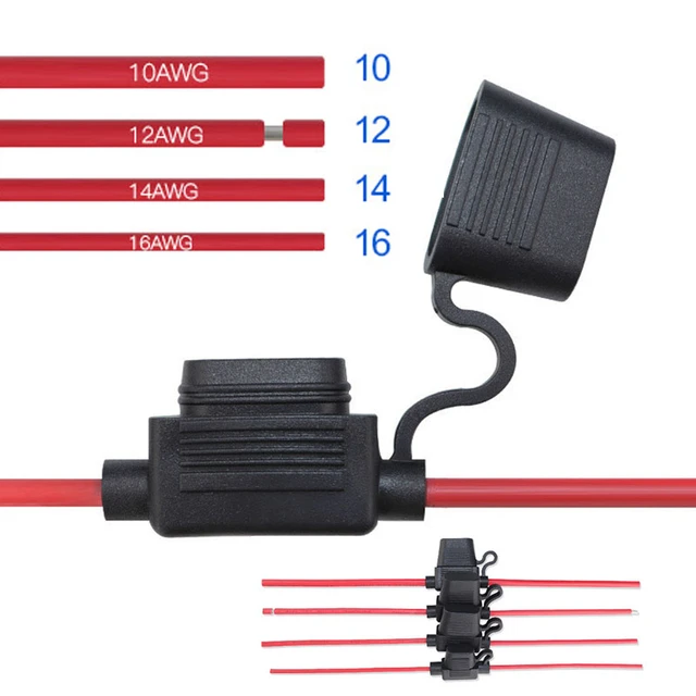 Porte-fusible automatique étanche, câble métallique à lame de voiture,  prise de courant Chrysler, Mini, petit, moyen, 16 AWG, 14 AWG, 12 AWG,  10AWG, 10A, 20A, 30A, 50A - AliExpress