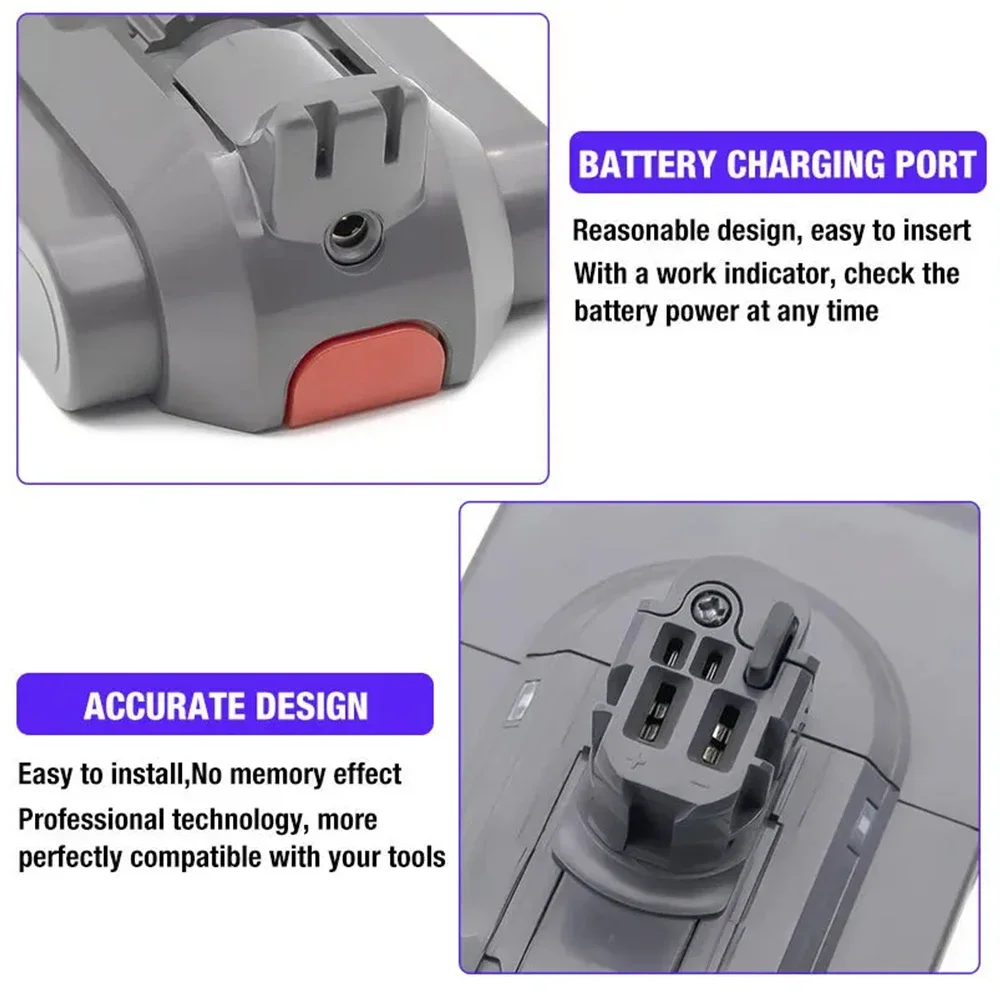 25.2V 6.0Ah Battery for Dyson SV14 SV15 Serie Vacuum Cleaner Fluffy V11 Absolute Extra V11 Absolute V11 Animal 970145-02 Battery 3