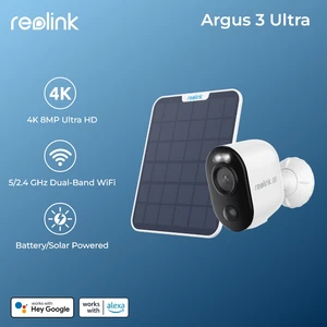 reolink 4K Solar Battery Powered Wireless Security Camera 5MP Color Night Vision 2.4/5Ghz WiFi Outdoor IP Camera Argus 3 Ultra