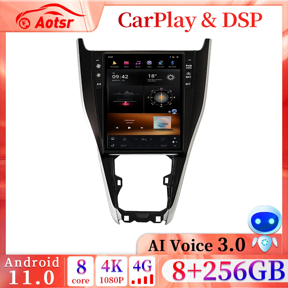

Qualcomm 8-core Tesla Car Radio Gps Android 11 For Toyota Harrier 2012-2019 Video Central Multimedia Player With WiFi 4G calplay